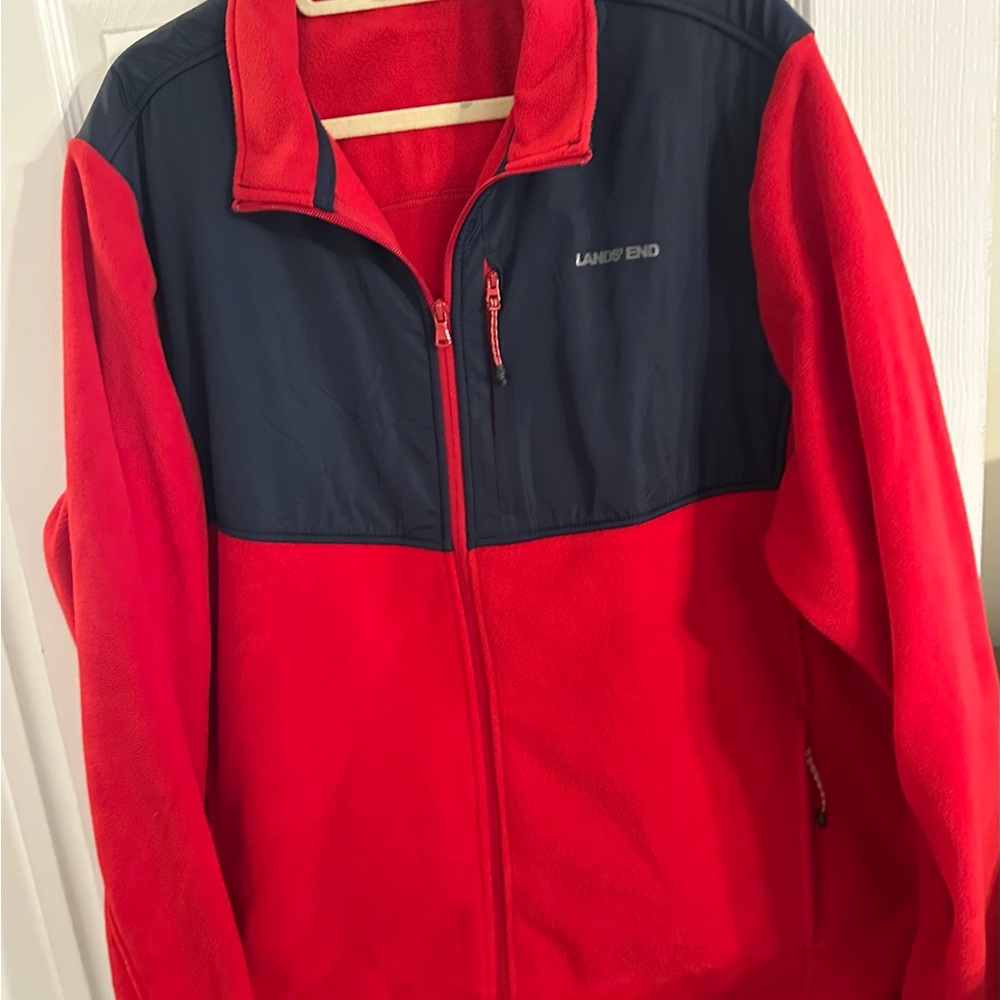 Men’s Lands End Fleece Full Zip Jacket XL/T
